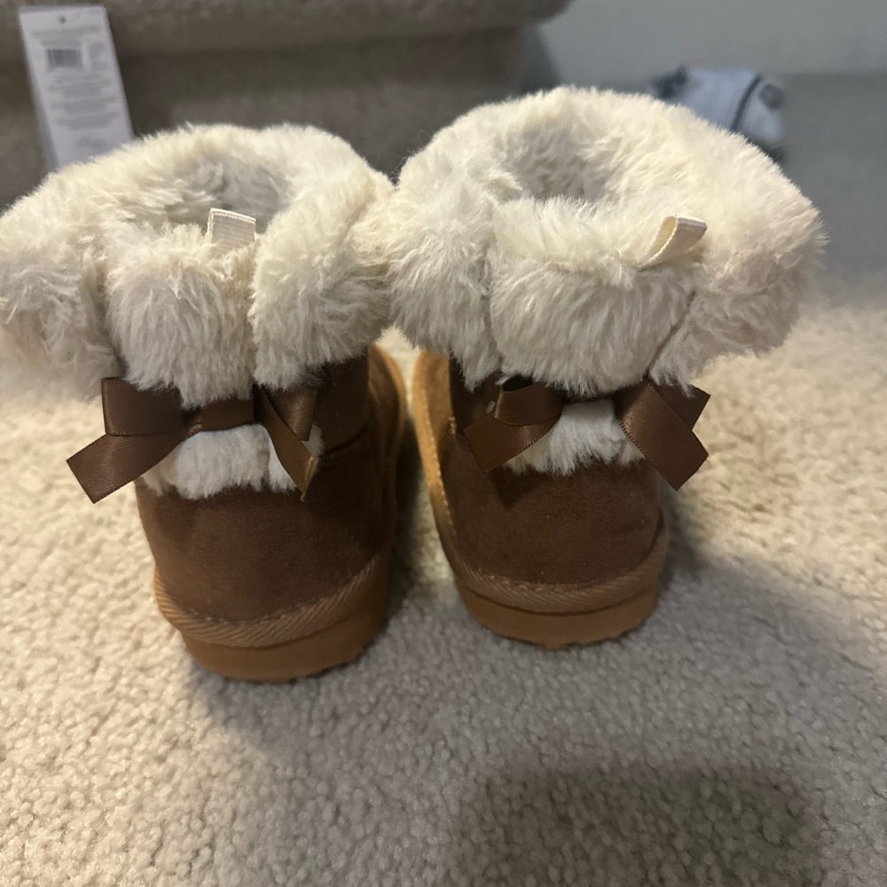 H&M Brown Kids Boots with Faux Fur